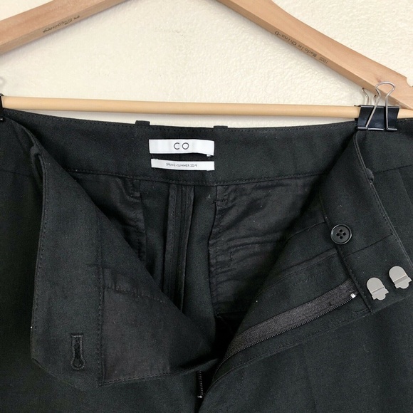 CO Virgin Wool Cropped Woven Straight Leg Trouser Pants in Black - Picture 7 of 11